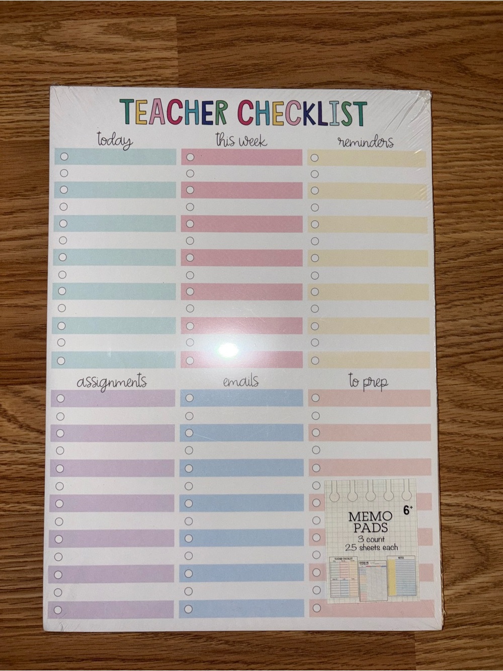 Teacher Checklist Memo Pads